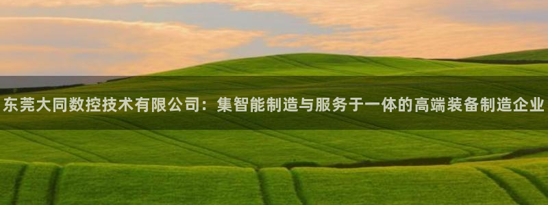 天辰娱乐测速:东莞大同数控技术有限公司:集智能制造与服务于一体的高端装备制造企业