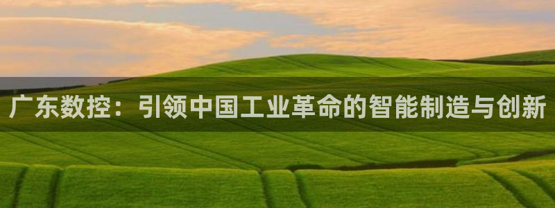 天辰娱乐44516:广东数控:引领中国工业革命的智能制造与创新
